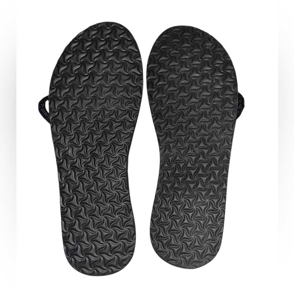 Teva Women's Olowahu Sandal Slide Size 10 Black Flip Flop Thong Foam Sole Comfy - Picture 6 of 7